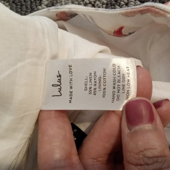 Lulu's Budding Bliss Ivory Floral Print Wide Leg Womens Pants Size Small - Picture 7 of 11